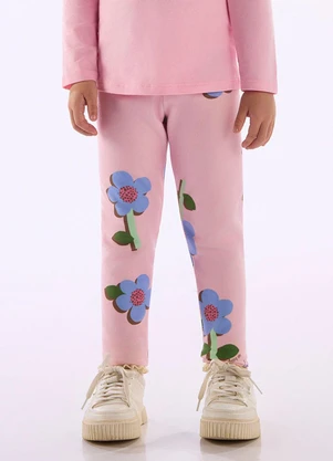 Up Baby - Calça Legging Peluciada Rosa - UP BABY