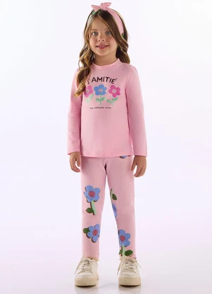 Up Baby - Calça Legging Peluciada Rosa - UP BABY