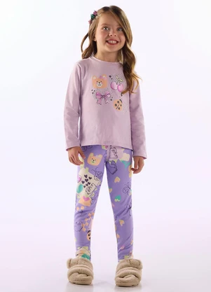 Up Baby - Calça Legging Peluciada Roxo - UP BABY