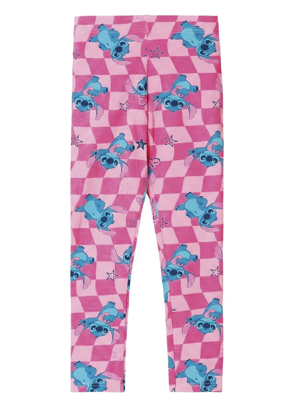 Malwee Kids - Calça Legging Stitch Disney® Rosa