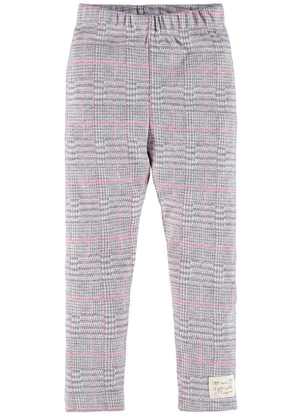 Up Baby - Calça Legging Xadrez Infantil Cinza 3