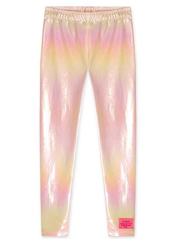 Marisol - Calça Metalizada Infantil Rosa