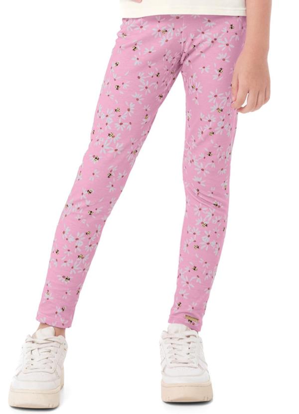 Carinhoso - Calça Rosa Legging Joaninhas Menina