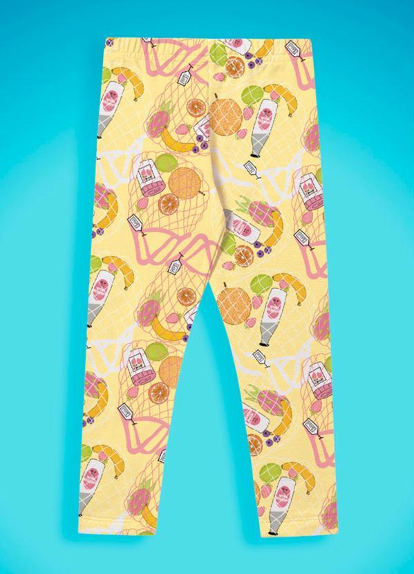 Fakini Kids - Legging Básica Menina Every Day Amarelo