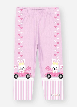 Abrange - Legging Bebê Menina Coelhinho Rosa - ABRANGE