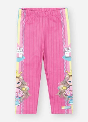 Abrange - Legging Bebê Menina Princesa Rosa - ABRANGE