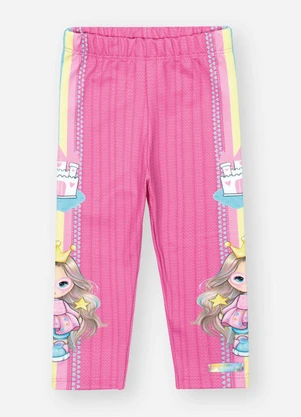Abrange - Legging Bebê Menina Princesa Rosa - ABRANGE