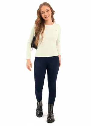 Duduka - Legging com Recorte Frontal Azul - DUDUKA