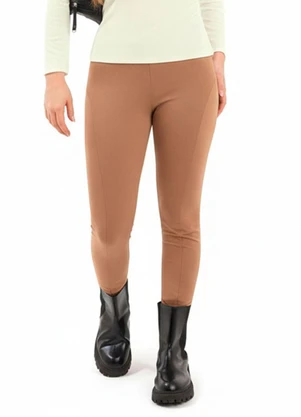 Duduka - Legging com Recorte Frontal Marrom - DUDUKA