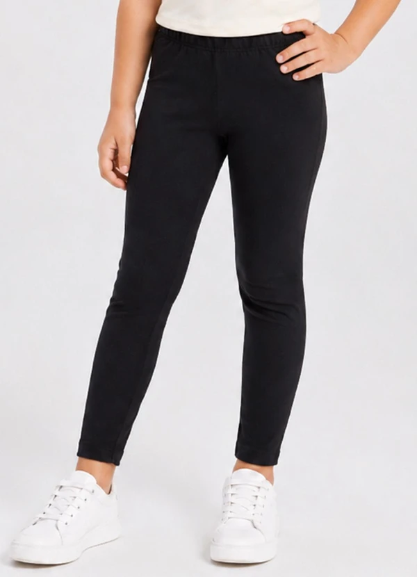 Select - Legging Cotton Infantil Básica Preto