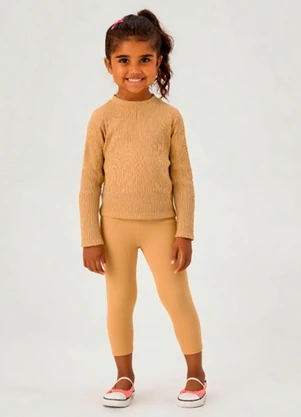 Pulla Bulla - Legging Cotton Leve Bege - PULLA BULLA