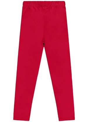 Quimby - Legging Cotton Menina Vermelho - QUIMBY