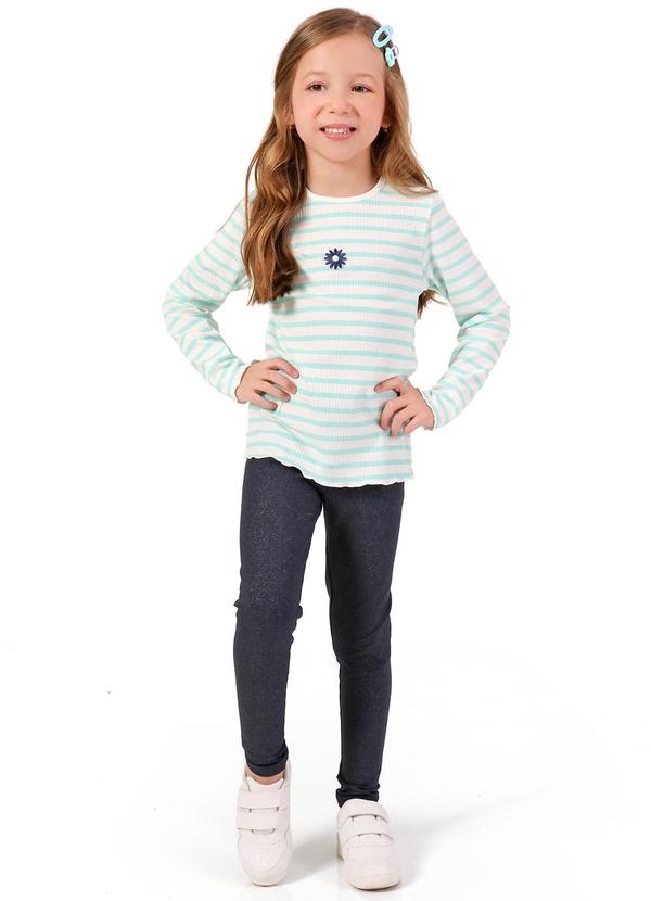 Tink Bink - Legging em Cotton com Rotativo de Glitter Preto 2