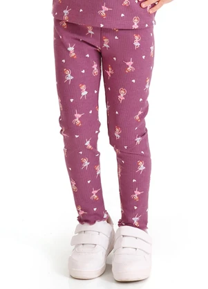 Tink Bink - Legging em Ribana Canelada  Rosa - TINK BINK