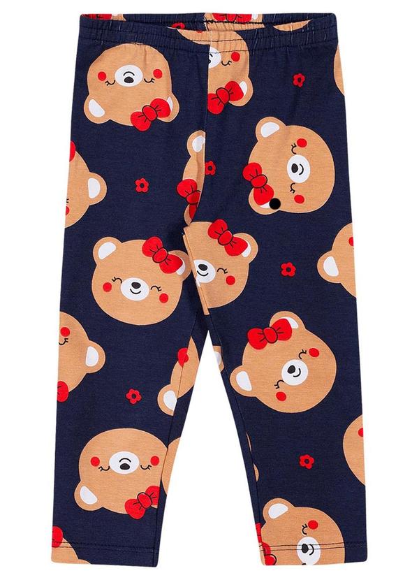 Alenice - Legging Estampada Menina Azul