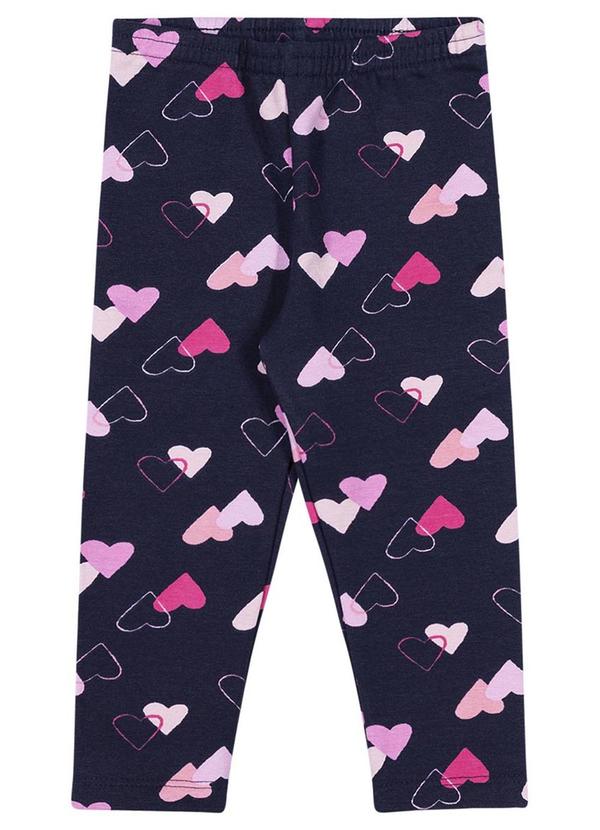 Alenice - Legging Estampada Menina Azul