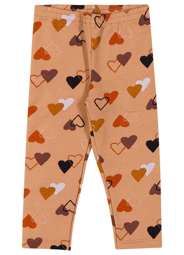 Alenice - Legging Estampada Menina Bege