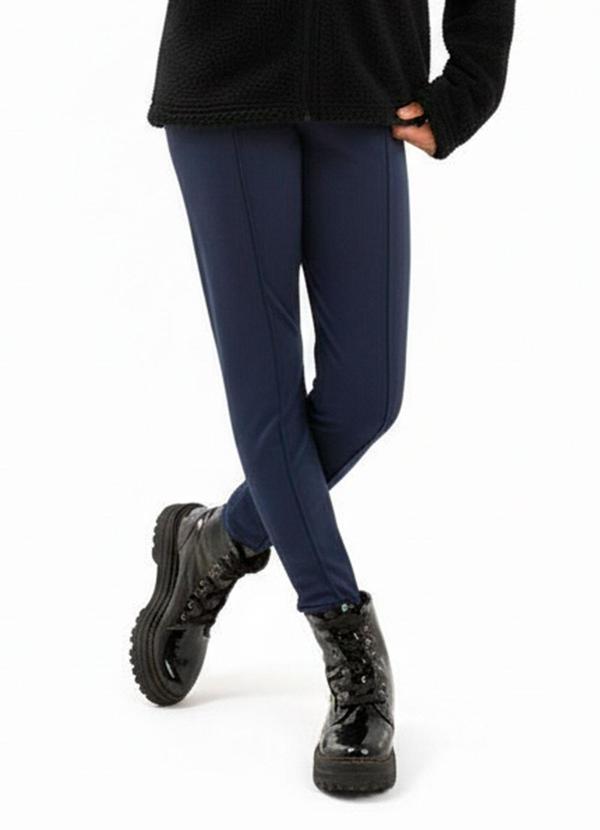 Duduka - Legging Felpada com Nervura Azul