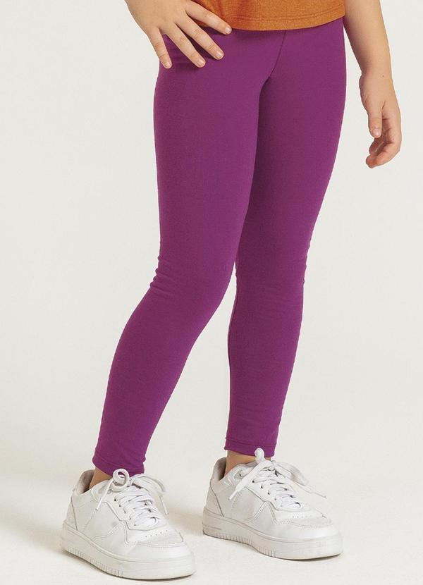 Cativa Kids - Legging Feminina Básica em Cotton Roxo