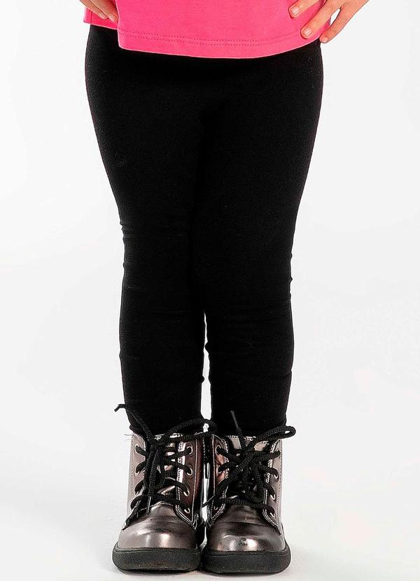 Cativa Kids - Legging Feminina Infantil Básica Preto