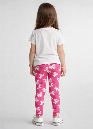 Select - Legging Infantil Cós com Elástico Rosa - SELECT