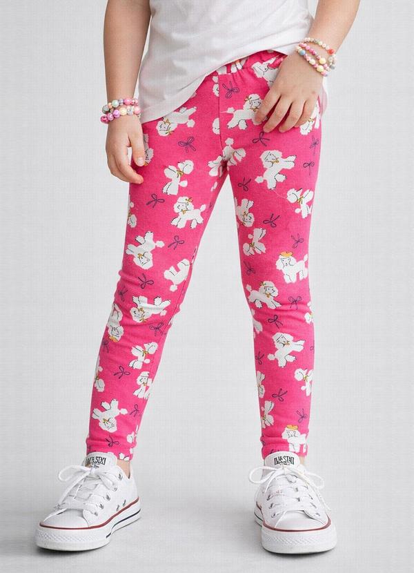 Select - Legging Infantil Cós com Elástico Rosa