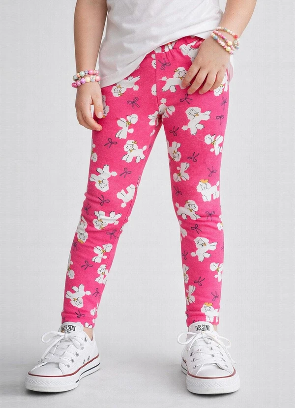 Select - Legging Infantil Cós com Elástico Rosa