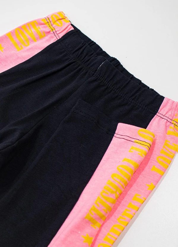 Turminha - Legging Infantil Cotton Preto 2