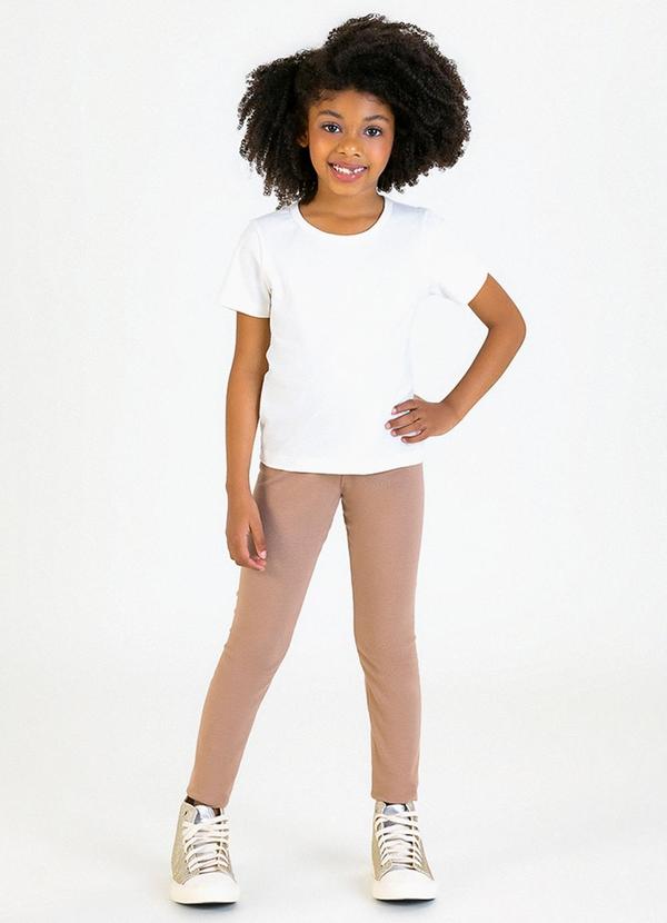 Soft Bonni - Legging Infantil em Cotton Bege