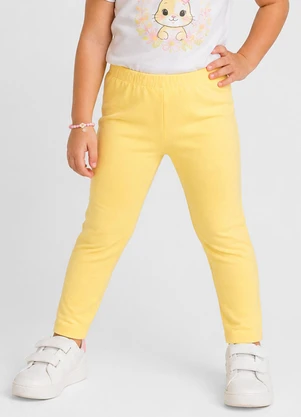 Select - Legging Infantil em Cotton Leve Amarelo - SELECT