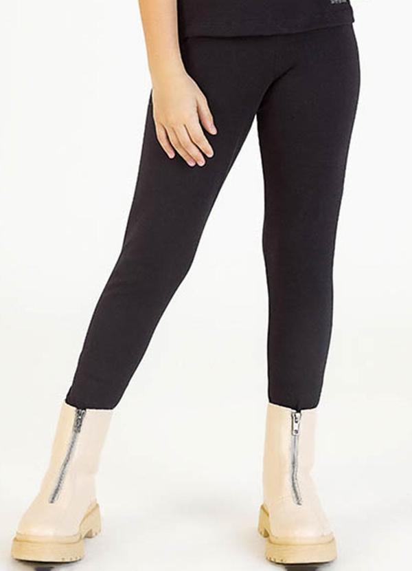 Soft Bonni - Legging Infantil em Cotton Preto