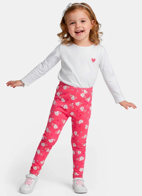Select - Legging Infantil em Cotton Rosa 3