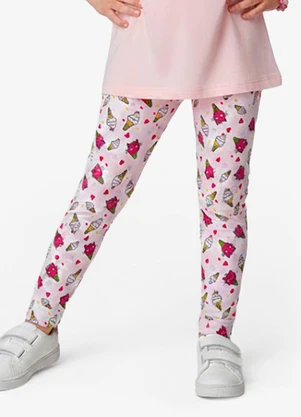 Select - Legging Infantil em Cotton Rosa - SELECT