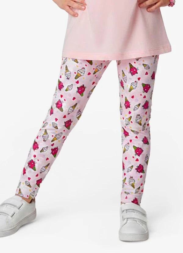 Select - Legging Infantil em Cotton Rosa
