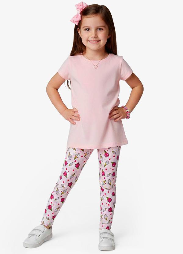 Select - Legging Infantil em Cotton Rosa 3