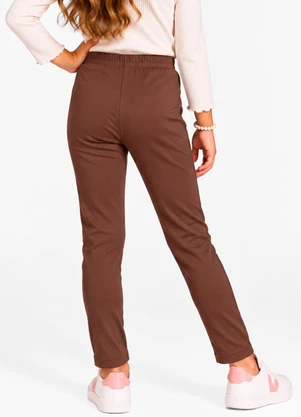 Select - Legging Infantil em Malha Peluciada Marrom - SELECT