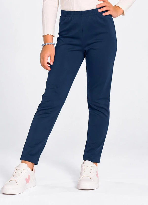 Select - Legging Infantil em Malha Suedine Azul