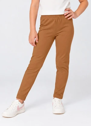 Select - Legging Infantil em Malha Suedine Bege - SELECT