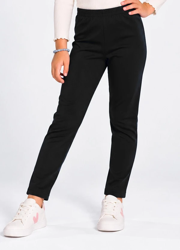 Select - Legging Infantil em Malha Suedine Preto