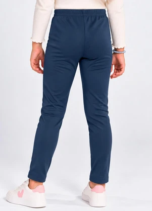 Select - Legging Infantil em Malha Suplex Peluciada Azul - SELECT