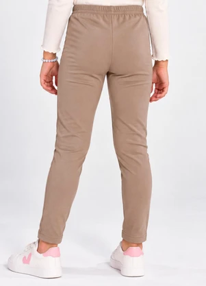 Select - Legging Infantil em Malha Suplex Peluciada Bege - SELECT