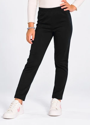 Select - Legging Infantil em Malha Suplex Peluciada Preto - SELECT