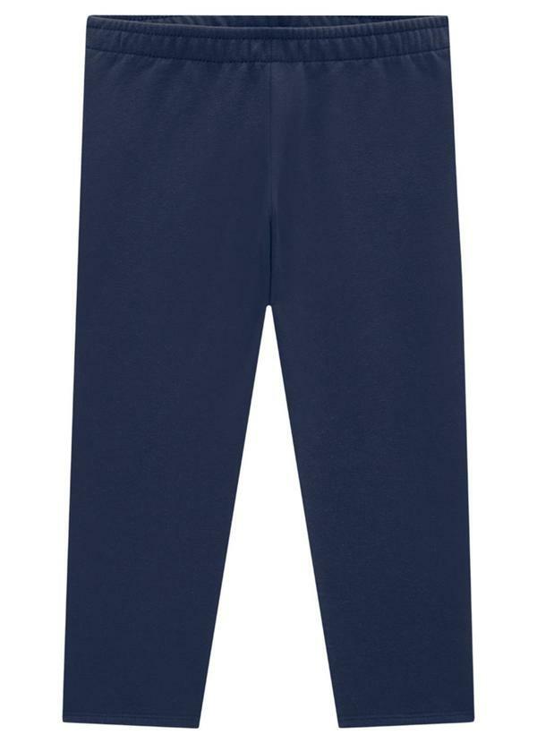 Marlan - Legging Infantil em Molecotton Felpado Azul