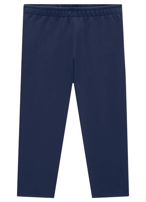 Marlan - Legging Infantil em Molecotton Felpado Azul