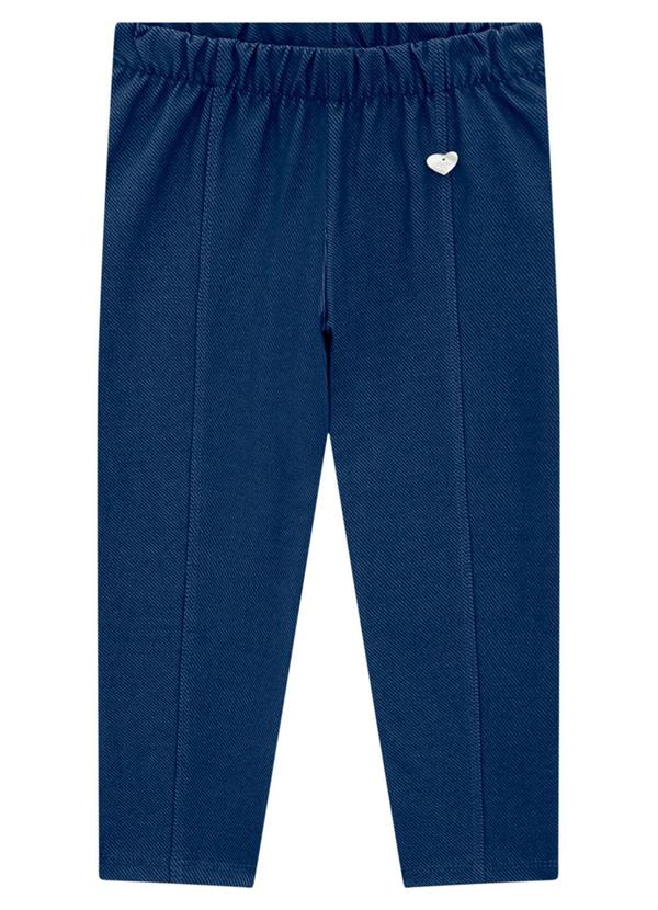 Marlan - Legging Infantil em Molecotton Jeans Azul