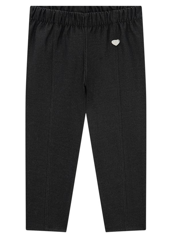 Marlan - Legging Infantil em Molecotton Jeans Preto