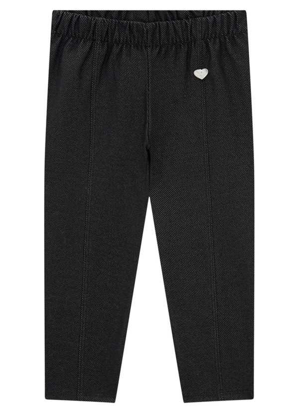 Marlan - Legging Infantil em Molecotton Jeans Preto