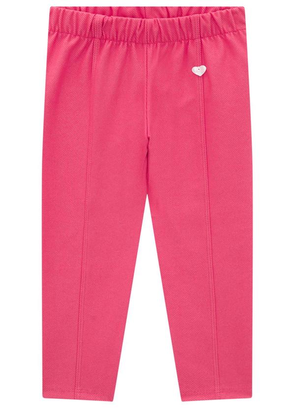Marlan - Legging Infantil em Molecotton Jeans Rosa