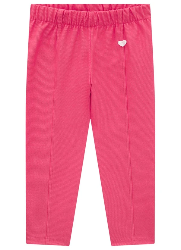 Marlan - Legging Infantil em Molecotton Jeans Rosa