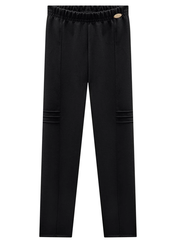 Milli e Nina - Legging Infantil em Suede Preto